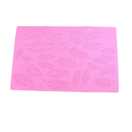 

TOYMYTOY Feather Shaped Cake Mold DIY Silicone Chocolate Fondant Dessert Baking Mould Tool for Home Store Kitchen (Pink)