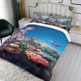 thumbnail image 3 of Disney Car McQueen Conjunto de sábanas temático, trío de piezas, cómodo y amigable con la piel, diseño único, regalo de decoración para el hogar para familiares, amigos y fans,135cm *200cm, 3 of 6
