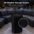 thumbnail image 4 of 17 inch Small Propane Fire Pit, 50,000 BTU Outdoor Gas Fire Pit Table, 2-in-1 Black Round Fire Column with Glass Wind Guard for Patio, CSA Certified, 4 of 7