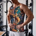thumbnail image 5 of Pofeuu Whimsical Animal Spiral Print Men's Workout Tank Tops Sleeveless Muscle Gym Shirt Quick Dry-4X-Large, 5 of 7
