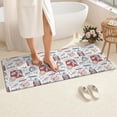 thumbnail image 4 of Vintage Baseball Elements Pattern Bathroom Rugs Mat,Non Slip Microfiber Bathroom Rug,Rubber Backing,Soft Bathroom Mats for Bathroom Floor,Tub and Shower,60x24in(150x60cm), 4 of 5