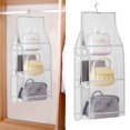 thumbnail image 3 of Hanging Purse Organizer Dust-Proof Hanging Handbag Organizer Foldable Clear Hanging Closet Storage Bag Washable Purse Bag Storage Holder for Closet Wardrobe, 3 of 6