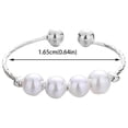 thumbnail image 3 of Hearth & Gear After Of Small Pearl Open Ring Japanese And Korean Version Design Personality Cool And Food Finger Ring Female Ring Lots Girl Ring Set Finger Rings Rhinestone Ring Set Middle Finger, 3 of 7