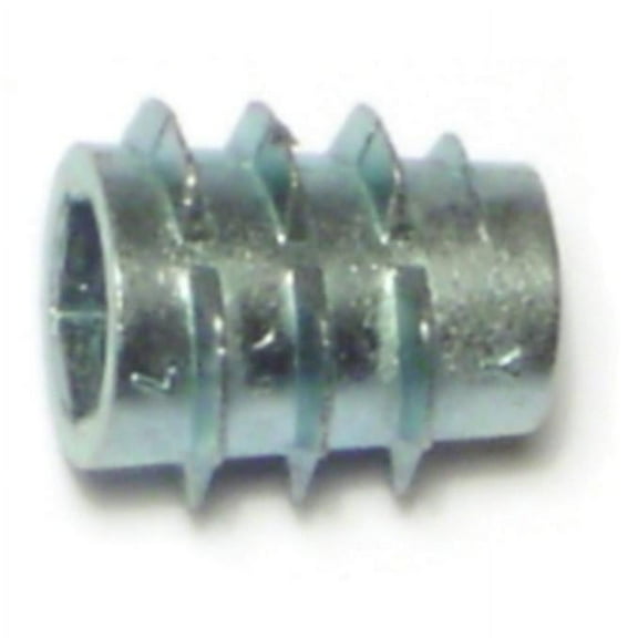 1/4"-20 x 1/2" Zinc Alloy Coarse Thread Hex Drive Wood Inserts WIS-031