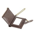 thumbnail image 4 of Multi Slots Purse, PU Leather Dirt  Coffee Color Zipper Closure Portable Men Short Wallet Fine Stitching  for Cash for Bank Cards, 4 of 8