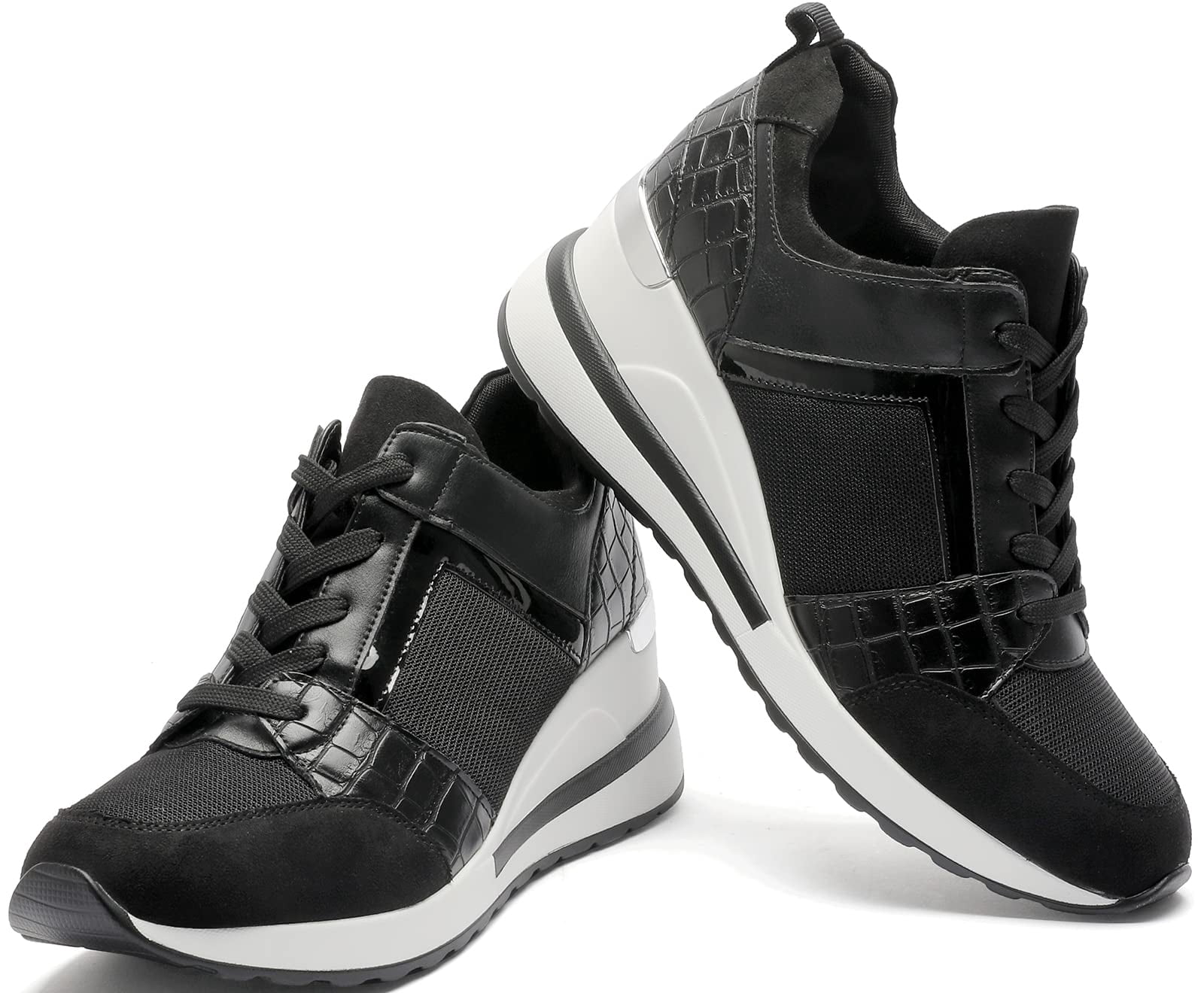 Yolanda Zula Wedge Sneakers for Women - Wedge Tennis Shoes Non-Slip Women Fashion Sneakers