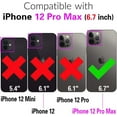 thumbnail image 2 of Phone Case for iPhone 12 Pro Max 6.7 Wallet Cover with Credit Card Holder Shoulder Crossbody Strap Long Lanyard Leather Cell Accessories iPhone12promax 5G i 12s Plus iPhone12 12pro Promax Girls Purple, 2 of 8
