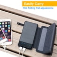 thumbnail image 5 of 25000mAh Solar Power Bank with 4 Solar Panels,Portable Wireless Charger with LED Flashlight for Smart Phone, Tablets, 5 of 7