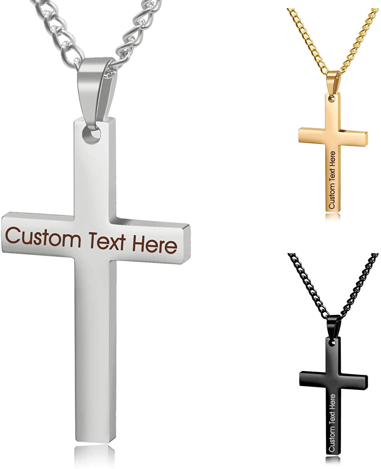 Personalized Cross Necklace-Custom 
