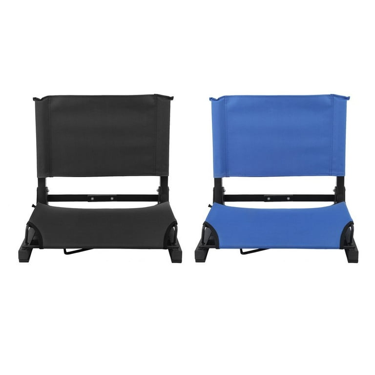 NALONE Stadium Seats for Bleachers with Back Support, Bleacher Seats with  Backs and Extra Thick Padded Cushion, Includes Shoulder Straps Carry  Handle, and Cup Holder Side Pockets (Black) 