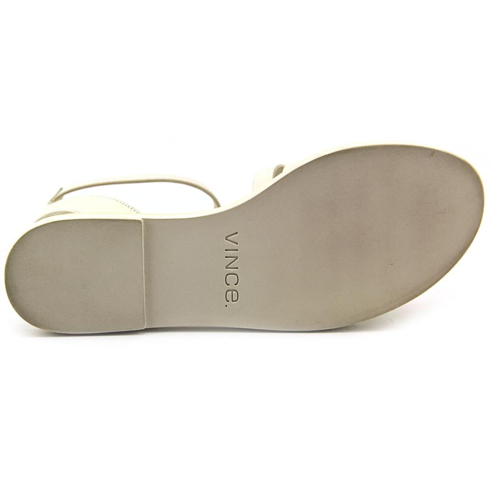 Vince Cassie Women Open-Toe Leather White Slingback Sandal Vince Cassie Women Open-Toe Leather White Slingback Sandal