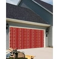 thumbnail image 4 of Christmas Garage Door Decorations Banner 6x13ft, Christmas Showflake Bohemia Stripe Red Garage Door Banner Cover Hanging Backdrop Xmas Decor for Indoor Outdoor Holiday Party Home Wall Photo Background, 4 of 6