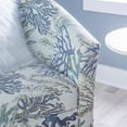 thumbnail image 7 of Linon Noelie Upholstered Club Accent Chair, Oceanside Blue Jacquard, 7 of 7