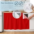 thumbnail image 5 of Christmas Red Cabinet Curtain 32"Wx55"L, Dustproof Pantry Door Curtain with Self Adhesive Tape, Modern Simple Xmas Red Backdrop Tall Storage Cover Privacy Drape for Bathroom Kitchen Laundry Room, 5 of 9