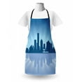 thumbnail image 3 of Wisconsin Apron, Silhouette Style with Retro Rays Milwaukee Skyline, Unisex Kitchen Bib with Adjustable Neck for Cooking Gardening, Adult Size, Sky Blue Purpleblue, by Ambesonne, 3 of 4
