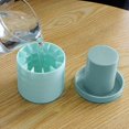 thumbnail image 4 of 2 Pack Cylinder Ice Cube Mold Trays, Silicone Bucket, Portable Maker, Press-Type Easy-Release Cup (Blue) Blue, 4 of 5