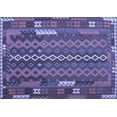 thumbnail image 1 of Ahgly Company Machine Washable Indoor Rectangle Oriental Blue Traditional Area Rugs, 5' x 8', 1 of 4