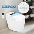 thumbnail image 6 of Pimsoran Smart Toilet, Automatic Flush One Piece Bidet Toilet, Electric Tankless Toilets with Heated Seat, Foot Sensor Operation, LED Display, Night Light And Dryer (White), 6 of 7