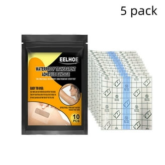 Woanger 120-Pack Transparent Waterproof Bandages - Clear Adhesive Film Dressing, Assorted Sizes (2 To 8 Inch)