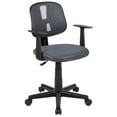 thumbnail image 1 of Flash Fundamentals Mid-Back Gray Mesh Swivel Task Office Chair with Pivot Back and Arms, BIFMA Certified, 1 of 9