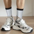 thumbnail image 6 of Vsdgher White Reindeer Portrait Crew Socks for Men & Women, Breathable Casual Athletic Ankle Socks, 6 of 6