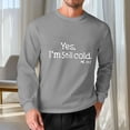 thumbnail image 2 of RYDCOT Men's Letter Graphic Tees Long Sleeve Shirts for Men Y2K Crew Neck T-Shirt Oversized Tops Streetwear Gray, 2 of 5