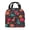 Black Colorful Floral, variant on Blue Rose Floral Lunch Bag Thick Aluminum Foil Cooler Tote for Women Work Picnic Gift