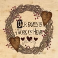 thumbnail image 2 of Spivey, Linda 26x26 Black Ornate Wood Framed with Double Matting Museum Art Print Titled - Our Family is a Work of Heart, 2 of 4