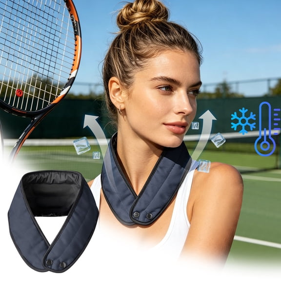 Reusable Cooling Neck Wrap, Ice Pack Neck Cooler for Summer, Neck Cooling Bandana for Outdoor Sports