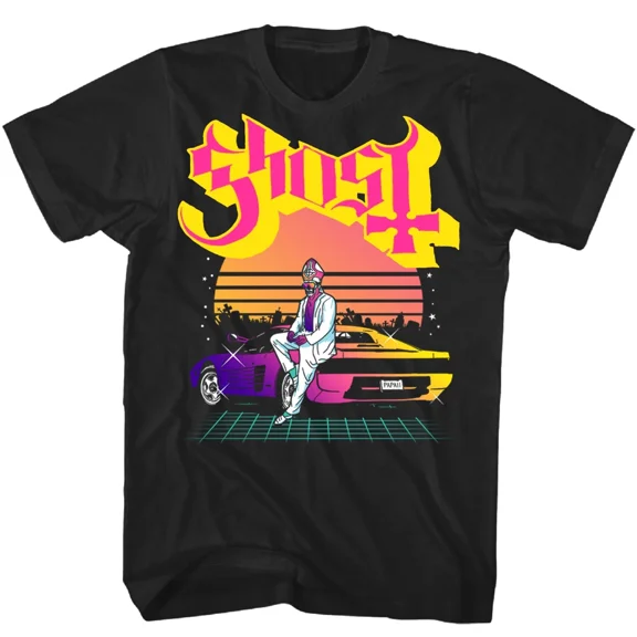 VINTAGE Ghost Papa Lambo T Shirt Mens Rock and Roll Music Classic Band Tee New Black