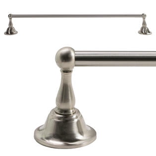 Satin Nickel Towel Bar - North Shore 24 in. Towel Bar Bath Hardware Accessory, Satin Nickel