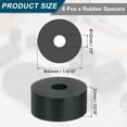 thumbnail image 2 of 6Pack Thick Rubber Spacer, 1-9/16 Inch OD x 1/2 Inch ID x 13/16 Inch Thickness, 2 of 6