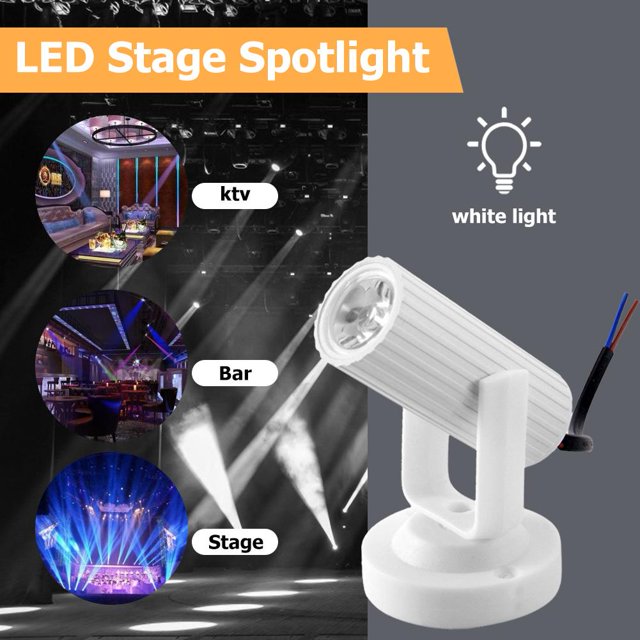 5 uds lámpara LED Disco Bar KTV Club Party Spot Stage Spotlight (blanco) Likrtyny Iluminación del hogar multifuncional