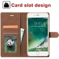 thumbnail image 2 of Case for iPhone 7 Plus iPhone 8 Plus, Vintage Wallet Folio Flip Cover Full Coverage Premium Leather Case with Magnetic Closure Kickstand Card Slots - Brown, 2 of 13