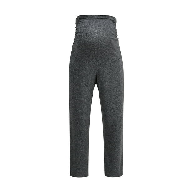ShomPort Women's Maternity Pants Loose Comfy High Waist Straight Leg Maternity Sweatpants Fall Casual Maternity Joggers