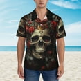 thumbnail image 2 of Haiem Classical Rose Crown Skull Printed Hawaiian Shirt for Men - Men’s Casual Beach Summer Shirts - Stretch Fabric with Modern Fit-XX-Large, 2 of 7