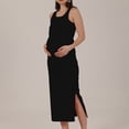 thumbnail image 4 of UFOUND Maternity Women Tank Tops Sleeveless Solid Color Round Neck Pregnant Dress, 4 of 7