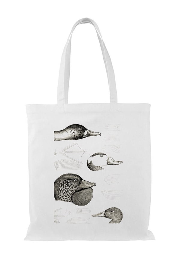 Waterbird Sketchbook. Iv. Tote Bag - Vision Studio Designs, One Size Cotton Canvas Tote Bag
