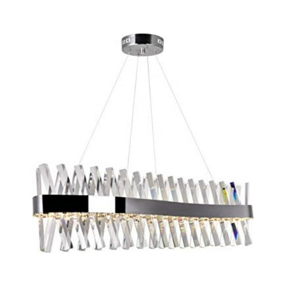 CWI Lighting Glace 1 Light Contemporary Metal Chandelier in Chrome