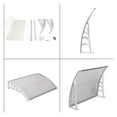 thumbnail image 4 of STERXONE Durable Door Awning Window Awnings Exterior Rain and Sun, Best Front Door Awning Polycarbonate Cover Outdoor Patio Canopy Shetter with Aluminum Fixing Bars, Curved Bracket (30 x 40-G), 4 of 7