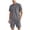 Grey, variant on Glisme Mens 2 Piece Sets Summer Outfits Solid Color Fashion Casual Short Sleeved Shirt Shorts Two Piece Suit Leisure Clothing Set Black