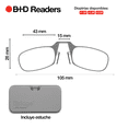 thumbnail image 3 of Lentes de Lectura sin Varilla B+D Bridge Readers Gris, 3 of 6