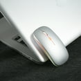 thumbnail image 2 of Graflsoa Slim 2.4G Wireless Rechargeable Mouse with 3 DPI Settings, 7-Color Breathing Light, Quiet Click, Ergonomic Design for Home & Office Use - Silver, 2 of 6