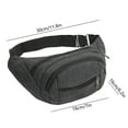 thumbnail image 2 of JeashCHAT Waist Pack for Men Women, Crossbody Pack Chest Bag Waist Bag Canvas Phone Bag with 3-Zipper Pockets, Casual Belt Bag for Travel Hiking Running Cycling, 2 of 6