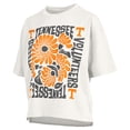 thumbnail image 2 of Women's Pressbox  White Tennessee Volunteers Elena Oversized Slub T-Shirt, 2 of 3
