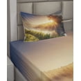 thumbnail image 2 of Ambesonne Colorful Fitted & Top Sheet Set with Sham, Tree Ukraine Rural, Multicolor, 2 of 4