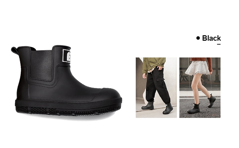 Lcamaw Deck Rain Boots Men Women, Short Waterproof Rubber Boots, Anti Slip Lightweight Water Shoes Unisex, Original Chelsea Garden Boots, Durable Fishing Boots Outdoor, Mud Work Booties