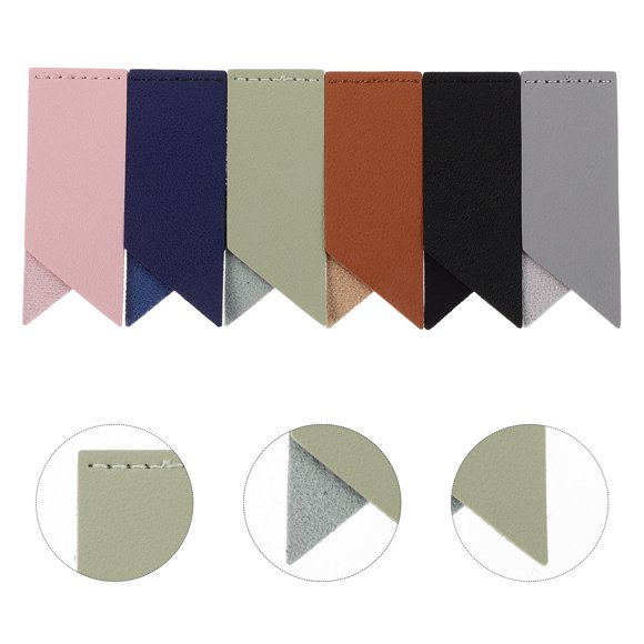 NUOLUX 12Ud Marcadores De Libros En Cuero PU Elegante Para Protección De Páginas Y