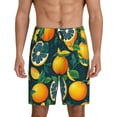 thumbnail image 2 of Daiia Fresh Orange Mens Woven Stretch Pajama Short,Short Pajama Pants-Small, 2 of 9