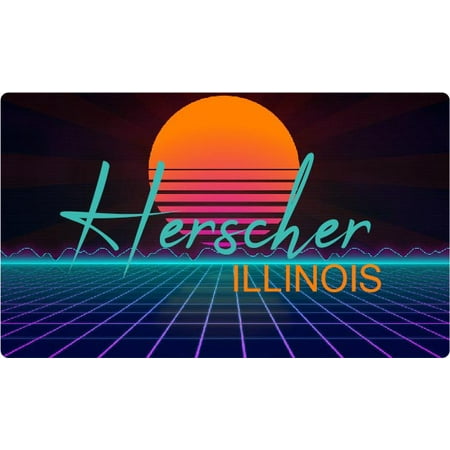 

Virginia Illinois 4 X 2.25-Inch Fridge Magnet Retro Neon Design